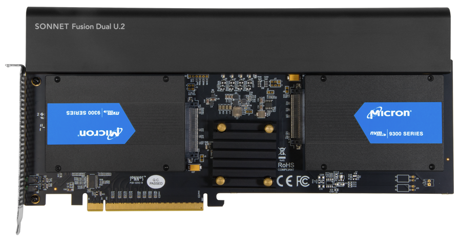 Sonnet Fusion Dual U.2 SSD PCIe Card