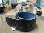 Ремень гитарный кожаный TRUEZAVODA  Cow-belt black/blue