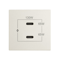 Модуль зарядное устройство с двумя разъемами USB-C Kramer MC-2C130W(W)