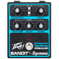 Педаль эффектов PEAVEY Bandit Supreme Teal Stripe Preamp Педаль эффектов PEAVEY Bandit Supreme Teal Stripe Preamp