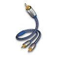 Кабель сабвуферный InAkustik Premium Y-Subwoofer Cable Y-Sub RCA-2RCA 2.0m #0040802