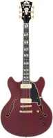 Полуакустическая гитара D'Angelico Deluxe DC Satin Trans Wine Полуакустическая гитара D'Angelico Deluxe DC Satin Trans Wine