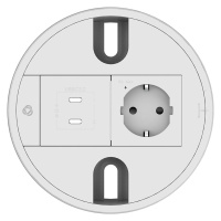 Модуль на 2 вставки Kramer T-IN2-RND1(W)