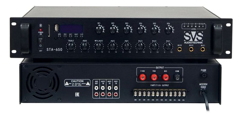 Микшер-усилитель SVS Audiotechnik STA-650 6-зонный